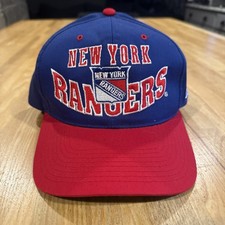 New York Rangers Snap Back Hat. Vintage NHL. G.C.C. G Cap. One Size Fits All 90s