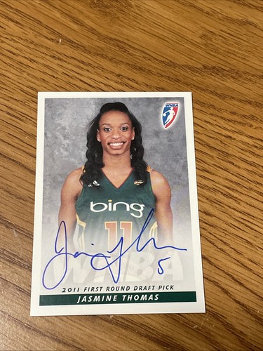 2011 Rittenhouse WNBA Autograph Jasmine Thomas Rookie Seattle Storm Dallas Wings - Picture 1 of 2