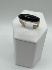 Vintage 925 Sterling And Black Onyx Ring Sz 6.75