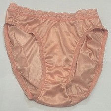 Panties Vintage Bikini Nylon Lace High Cut Briefs Slippery Double Layer Crotch