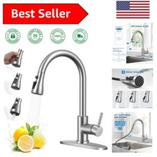 Elegant Kitchen Sink Faucet with Gooseneck Spout   Ideal for Modern Homes