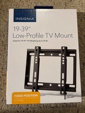 Insignia Low Profile 19-39" Low Profile TV Mount For Up To 35 pounds - New
