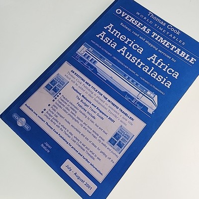地図・旅行ガイド Thomas Cook International Tible Overseas Timetable Thomas Cook 2001 Paperback Book | eBay UK