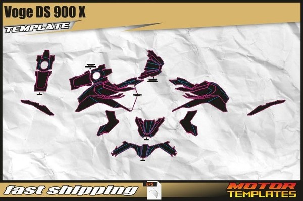 TEMPLATE Voge DS 900 X  ARCHIVO DIGITAL VECTOR PDF