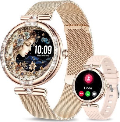 Smart Watch for Women Blood Pressure Monitor Calls Messages for Samsung Galaxy