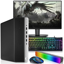 HP G5 Gaming PC i5-9th 16GB 512GB SSD NVIDIA GT 24" LED RGB-KB M Soundbar Win 11