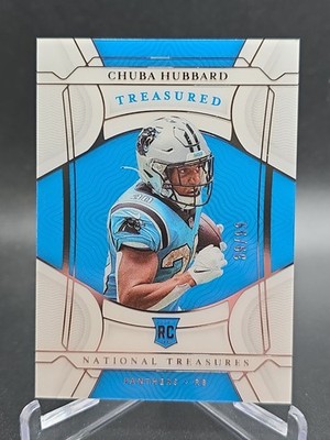 2021 Panini National Treasures Sunday Treasures Chuba Hubbard TRC-25 /99 RC