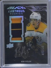 2019 SPx UD Black Lustrous Rookie /125 Tier 1 Rem Pitlick #LR-PI Patch Auto ry5