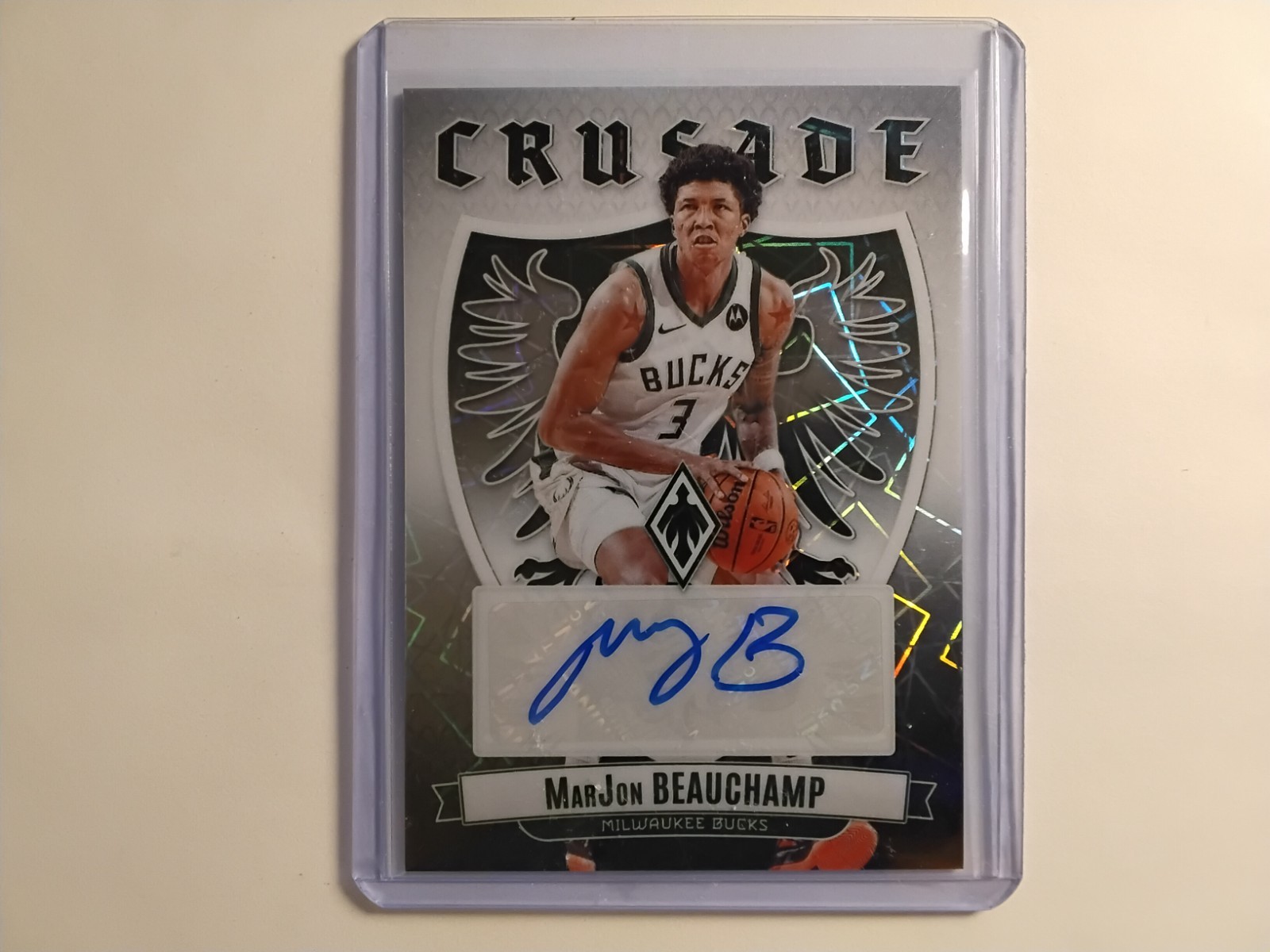 2023-24 Panini Phoenix - Crusade Signatures MarJon Beauchamp #CS-MJB /99 Lazer