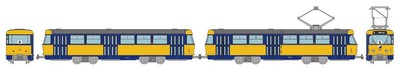The Railway Collection Leipzig Tram Tatra T4 + B4 Type 2-Car Set F