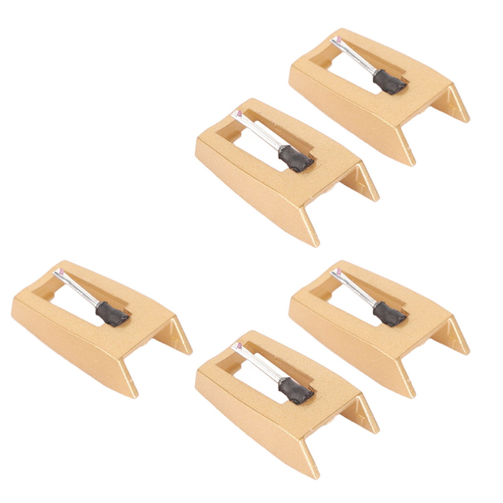5Pcs Record Player Needle Replacement Turntable Stylus With Cleaning Brush F BAJ