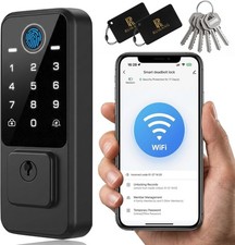 WiFi Smart Door Lock - Keyless Entry Door Lock for Front Door, Fingerprint Door