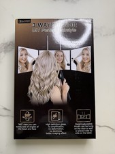JUSRON 3 Way Mirror for Self Hair Cutting 360 Viewing Angle