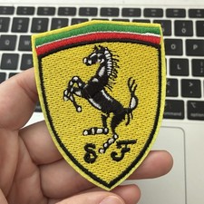 Ferrari Logo Crest Embroidered Iron-On Patch 2.5"W 3.25"H