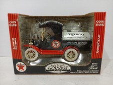 Texaco 1912 Ford Oil Tanker Diecast Coin Bank 1:24 Scale by Gearbox Toy NIB