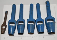 Vintage Kraeuter Leather Metal Hole Punch - Lot of 6 (7/16, 13/16 ,7/8, 15/16,1)