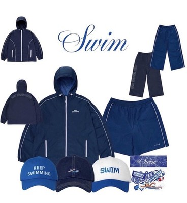 BTS 'SWIM' Official Merch Wind Jacket, Ball Cap + Tracking Number