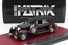 1931 Cord L-29 Phaeton Sedan Cabriolet Closed Top Black/Red in 1:43 scale