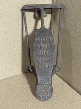     Cast Iron Griffin Self Shoe Shine Stand Foot Rest Cobbler Mount Rest 1923 Pat
