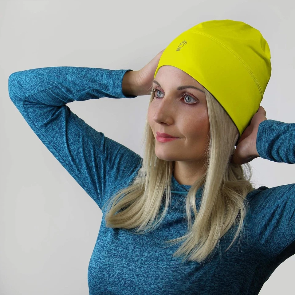 ALPIDEX Gorra para Correr Gorra Deportiva Térmica Hombre Calavera Talla Única, Amarillo Neón  Foto 4 de 4