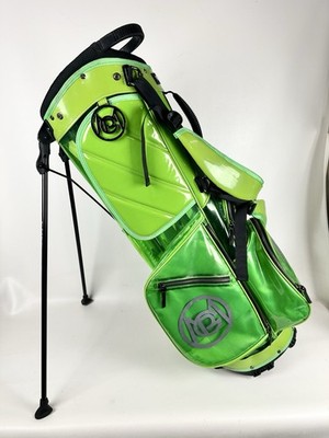 PGM QB131 Lightweight Green Transparent Golf Stand Bag 5 Way