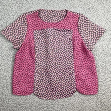 Simply Be Top Blouse Womens 20 Pink Thick Fabric Scalloped