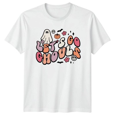 Lets Go Ghouls Damen T-Shirt Retro Herbst Halloween Halloween Geschenk für Sie