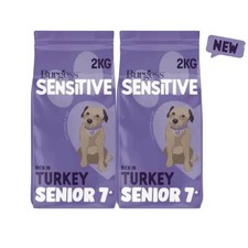 12.5kg x 2 Bags - Burgess Sensitive Senior 7+ Dog Food with Turkey - 20% Protein 4.18 per kilo