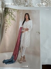 Stunning Suit In Viscose Semi Stitched By Tawakkal