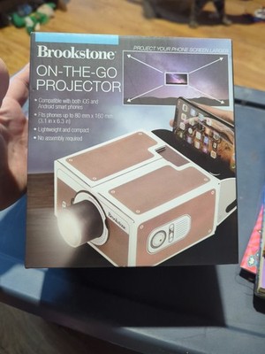 Brookstone On-the-go Projector for use with both iOS and Android Smart Phones 