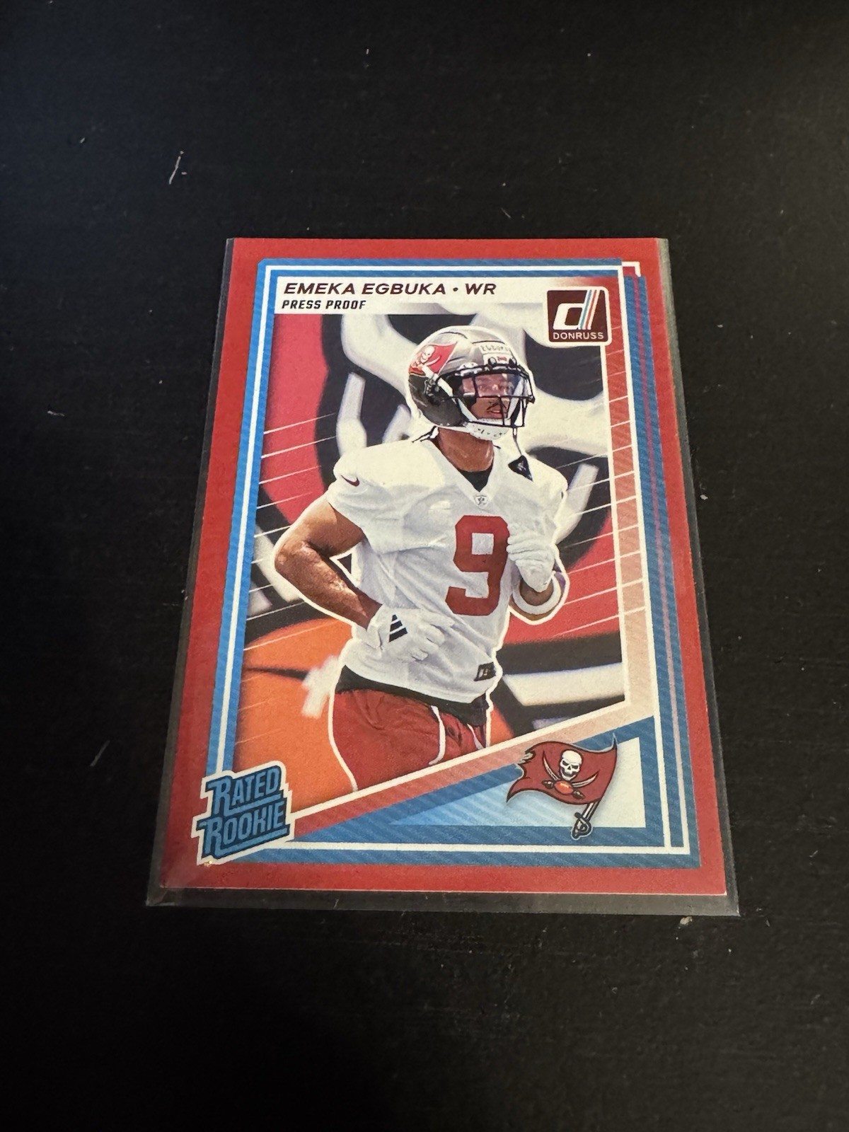Emeka Egbuka Rookie 2025 Donruss #375 Rated Rookie Red Press Proof Bucs RC 🔥