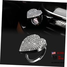 Bling Car Engine Start Button Cover Diamond Crystal Push Start Ring Cap White