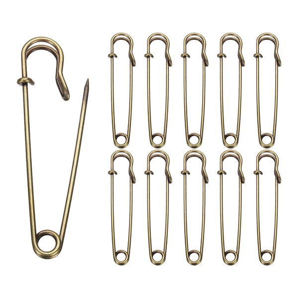 20X Sicherheitsnadeln 75Mm FüR Kleidung Bronze-image