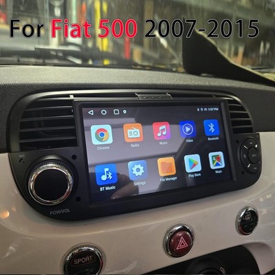 7'' For Fiat 500 2007-2015 Apple Carplay Android 15 Car Stereo Radio GPS WIFI 64G