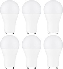 6Pack GU24 LED Light Bulb, 2700K Warm White, 10W 60W , A19, Dimmable, 800LM