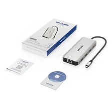 USB C Hub Triple Monitor Laptop Docking Station Dual 4K DP 4K HDMI HUB 100W PD