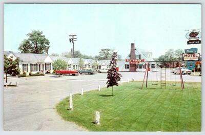 FREDERICK MARYLAND MD MASSER'S MOTEL RESTAURANT BREYER'S ICE CREAM SIGN POSTCARD