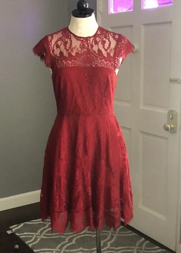 bb dakota red dress Belted sleeveless BB Dakota Dress