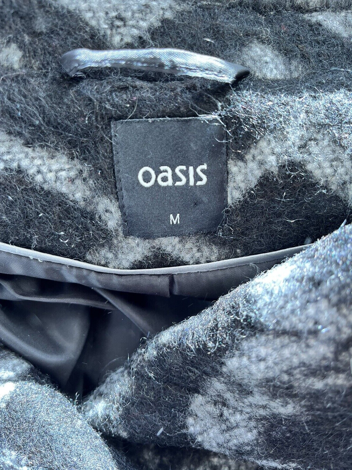 Oasis Size Medium Wool Blend Double Breasted Coat… - image 2