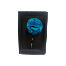 New Men's Suit brooch chest Rose flower lapel pin formal wedding Turquoise blue
