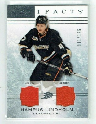 14-15 UD Upper Deck Artifacts  Hampus Lindholm  /125  Dual Jerseys