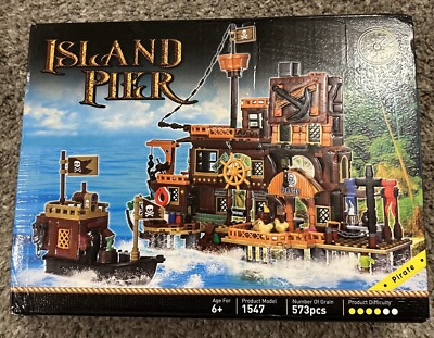 Island Pier Plastic Building Blocks Pirate Model 1547 Age6+ 573 pcs