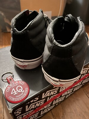 靴 VANS SK8-MID VERT PRO 4Q VANS Sk8-Mid Vert PRO MAX SCHAAF BLACK Canvas Suede Oakland