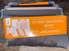 Warner's  Womens Brief Underwear Panties Polyester Tummy Smoothing 3-Pair  S/5