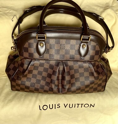 Louis Vuitton Trevi Shoulder Bag PM Brown Canvas Damier Ebene for