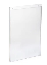 Wall Mount Sign Holder 8.5x11" Clear Plastic Top Quality AZM Display