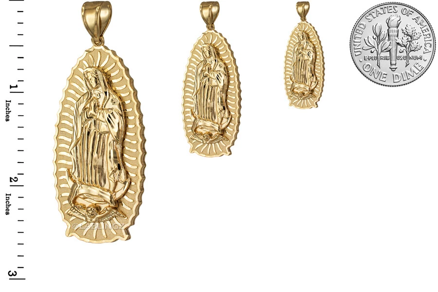Colgante Virgen María Nuestra Señora de Guadalupe Oro 10K (S/M/L) Foto 4 de 4