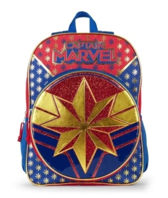 Captain Marvel Comics Carol Danvers Avengers Backpack Book Bag School 16  New