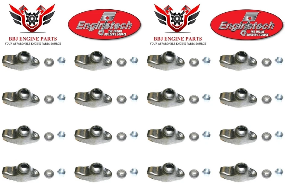 Chevrolet GMC SBC V8 283 305 327 350 400 SBC 5.0 5.7 (16) Enginetech Rocker Arms - Image 3 of 3