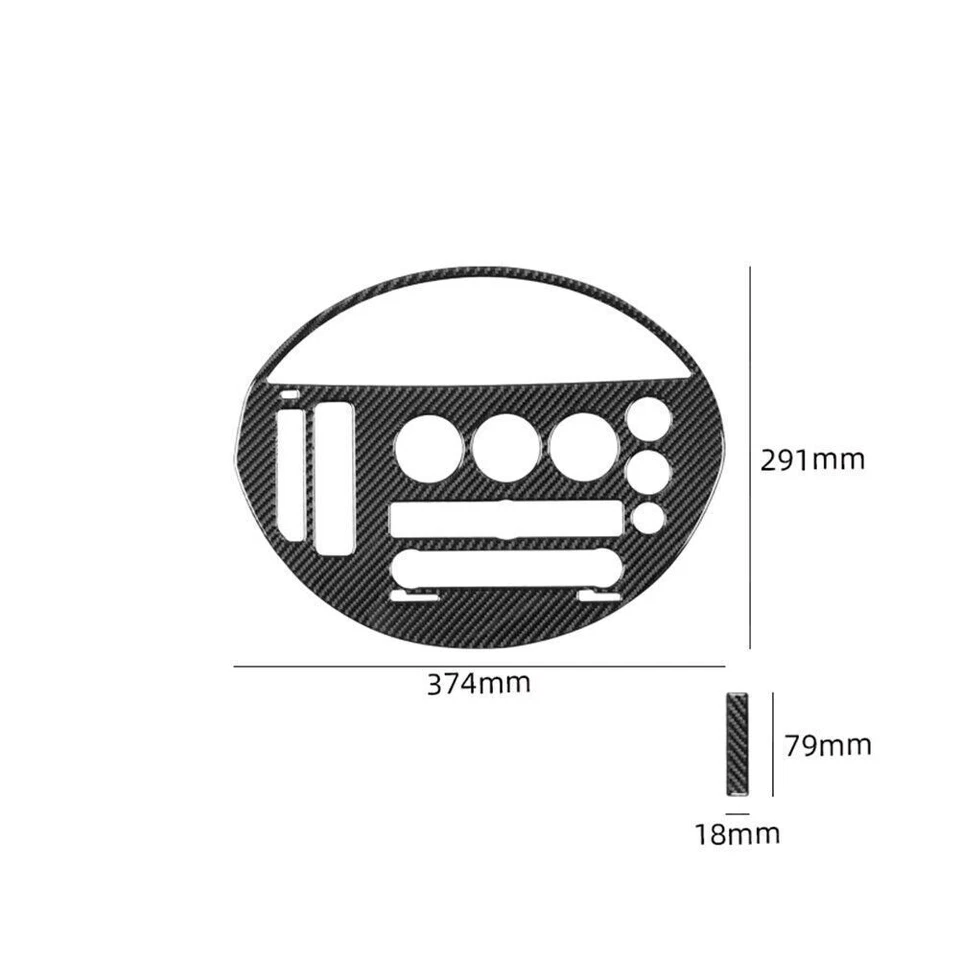Cubierta interior de consola central de fibra de carbono 2 piezas para Nissan Quest 2004-06 Foto 2 de 4